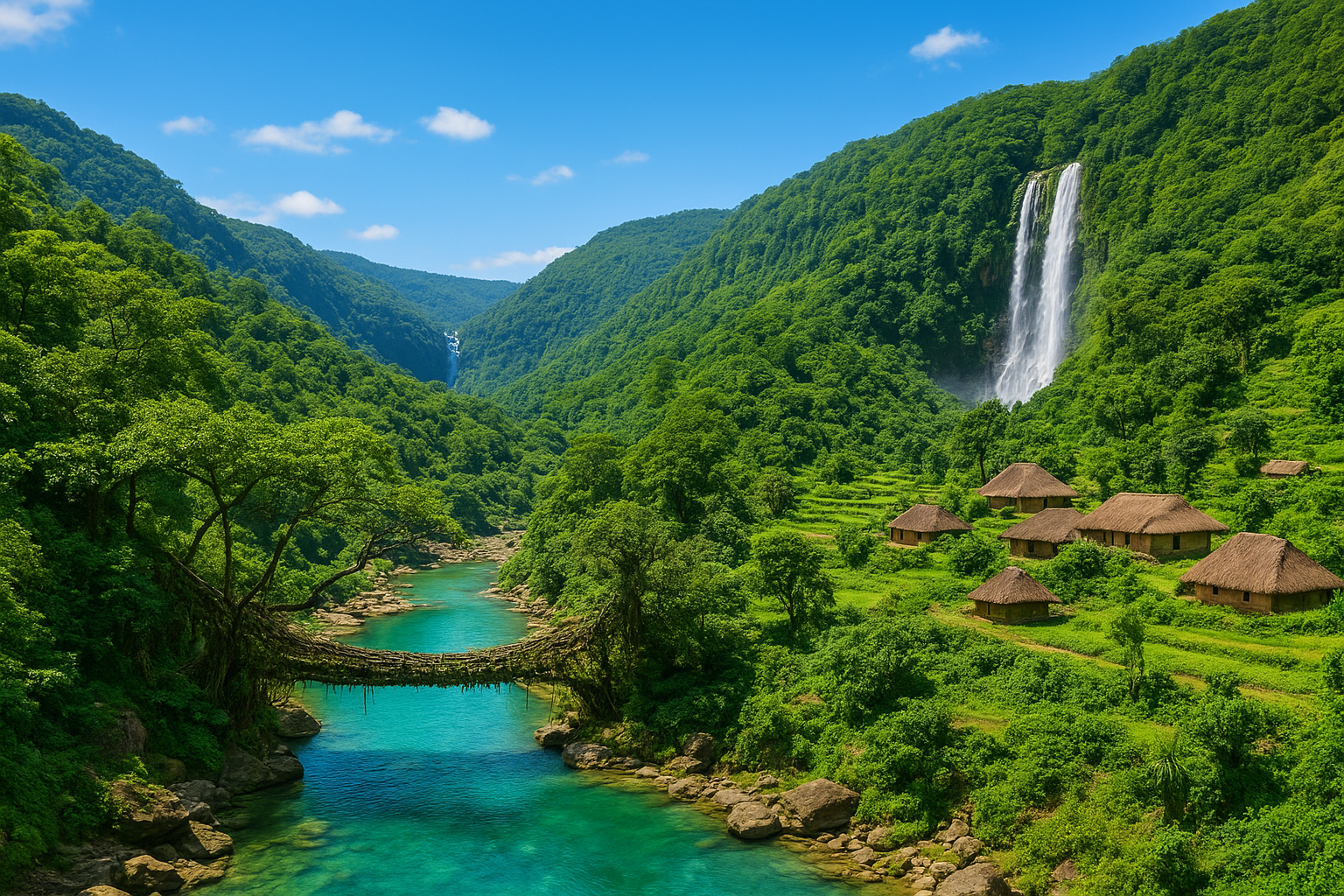 “Mystical Meghalaya in 5 Days: Waterfalls, Caves & Living Root Bridges”